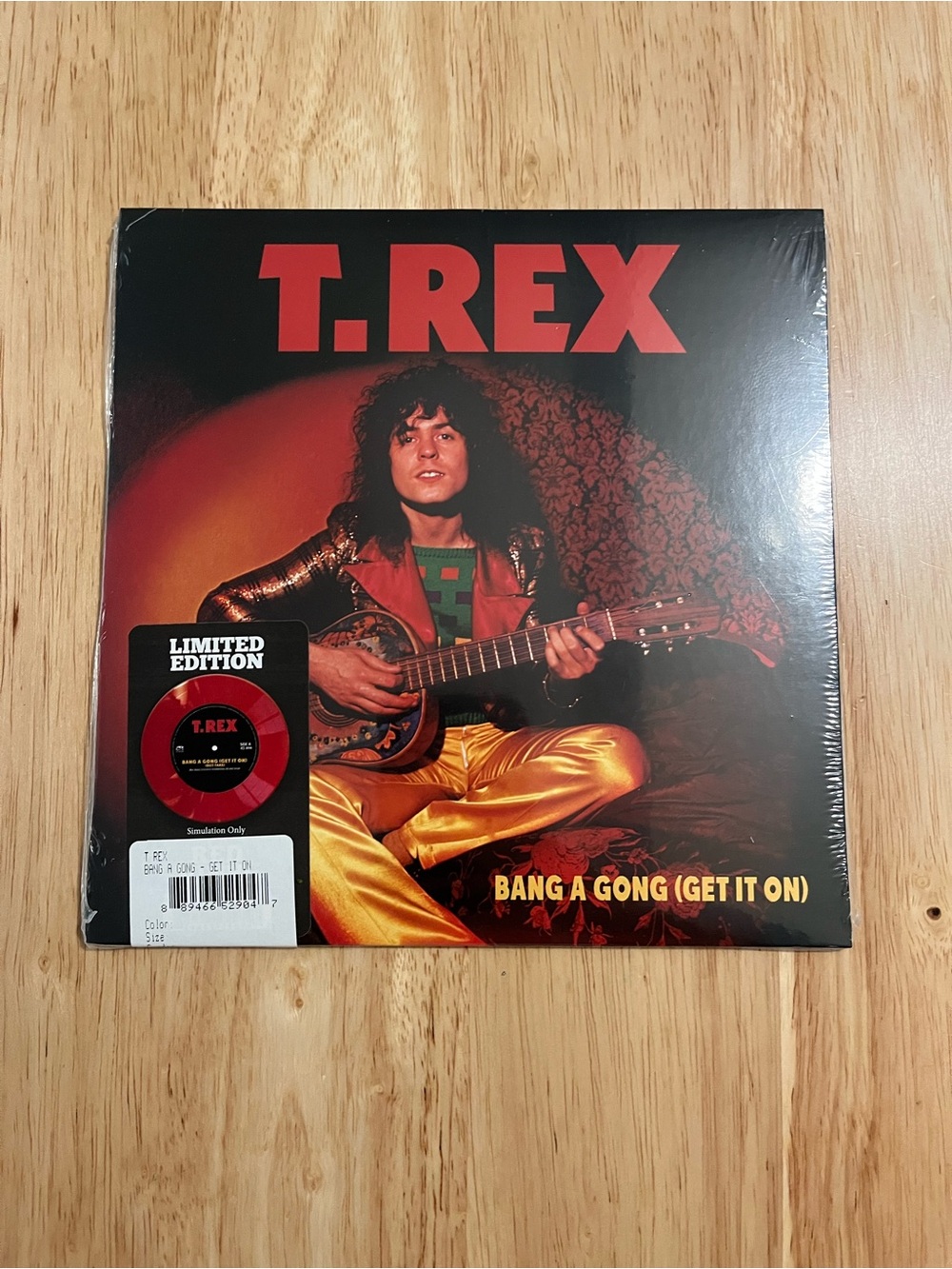 T. Rex “Bang A Gong (Get It On) / Jeepster” 7” Vinyl Record